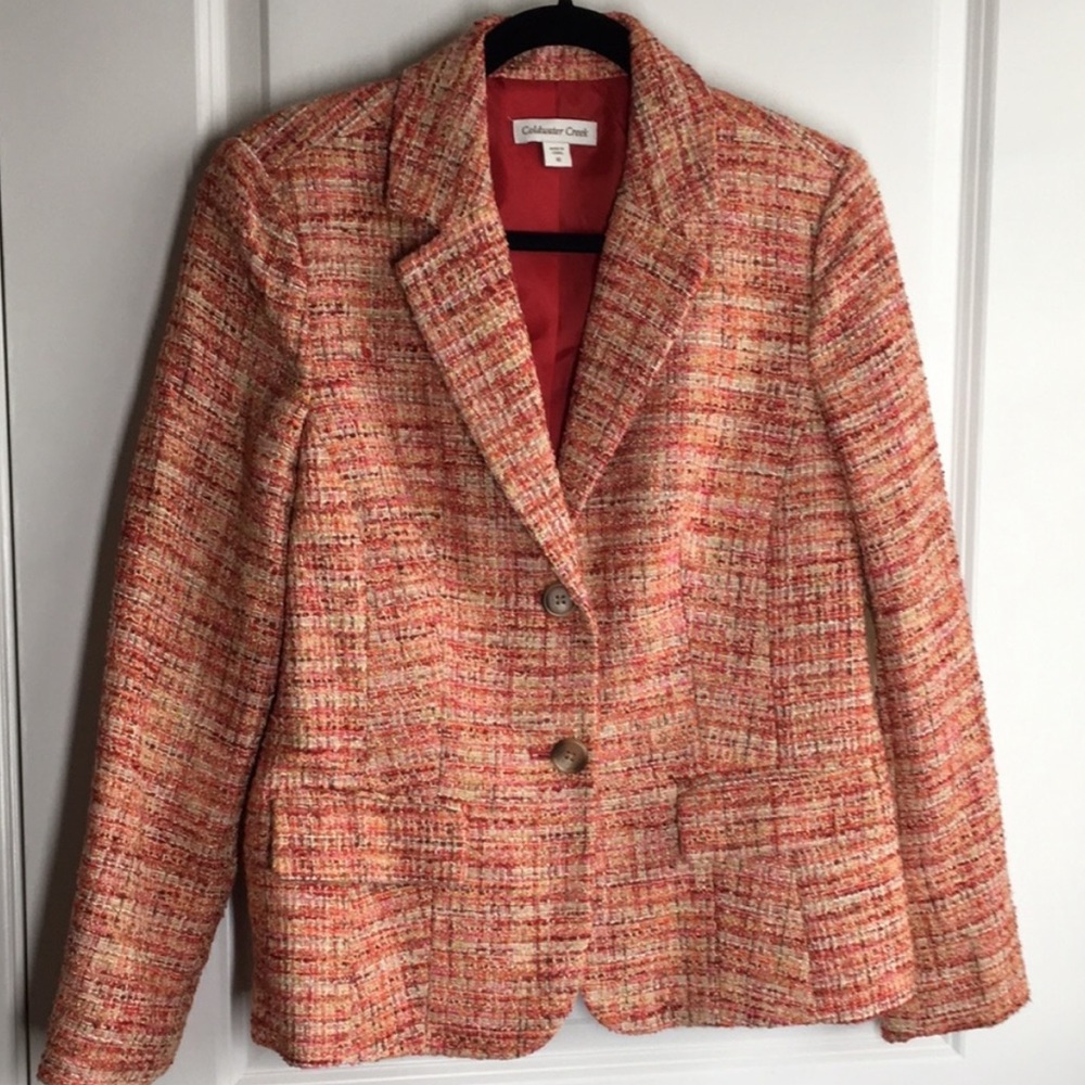 Coldwater Creek Multicolor Tweed Blazer